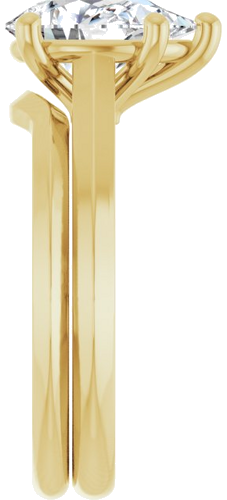 14K Yellow 10x7 mm Pear Solitaire Engagement Ring Mounting (9)