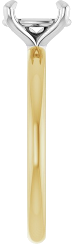 14K Yellow White 8 x 6 mm Oval Engagement Ring Mounting (4)