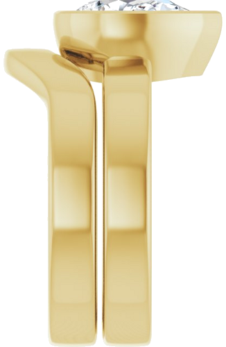 Sužadėtuvių Žiedas „Bezel-Set Solitaire“ 14k yellow gold Pear 10mm x 7mm (9)