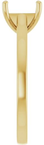 14K Yellow  8.2 mm Round Solitaire Engagement Ring Mounting (4)