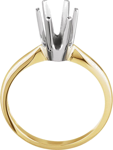 Sužadėtuvių Žiedas „Solitaire“ 14k yellow/white gold Round 5mm (2)