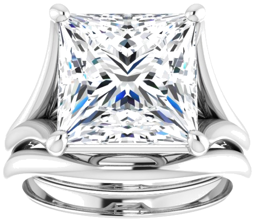 Sužadėtuvių Žiedas „Solitaire“ 925 Sidabro Square 10mm (8)