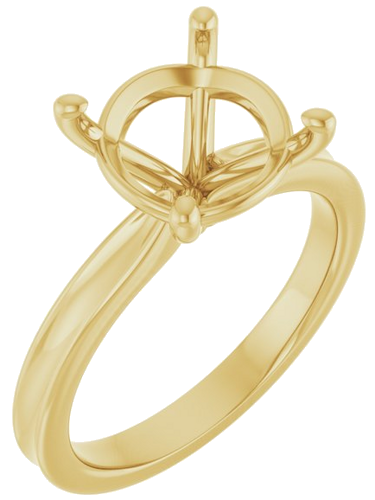 Sužadėtuvių Žiedas 14k yellow gold Round 10mm (1)