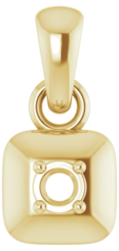 Pakabukas „Solitaire“ 14k yellow gold Round 2.5mm (1)
