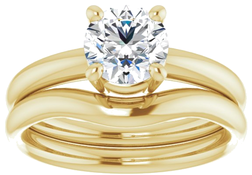 14K Yellow 6.5 mm Round Engagement Ring Mounting (8)