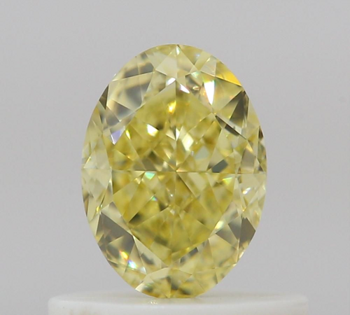 0.63 carat Fancy Intense Yellow-SI1 Natūralus Oval Deimantas (1)