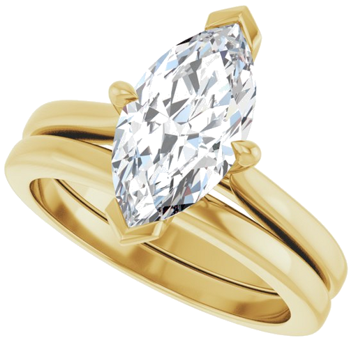 Sužadėtuvių Žiedas „Solitaire“ 14k yellow gold Marquise 12.5mm x 6.5mm (10)