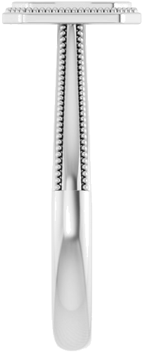 Sužadėtuvių Žiedas „Solitaire“ 585 Baltojo Aukso Emerald 7mm x 5mm (4)