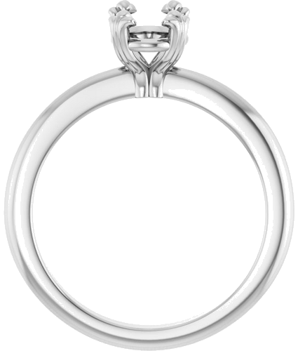 Sužadėtuvių Žiedas „Solitaire“ 14k white gold Oval 8mm x 6mm (2)