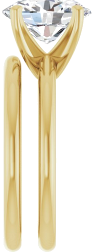 Sužadėtuvių Žiedas „Solitaire“ 750 Geltonojo Aukso Oval 10mm x 8mm (9)