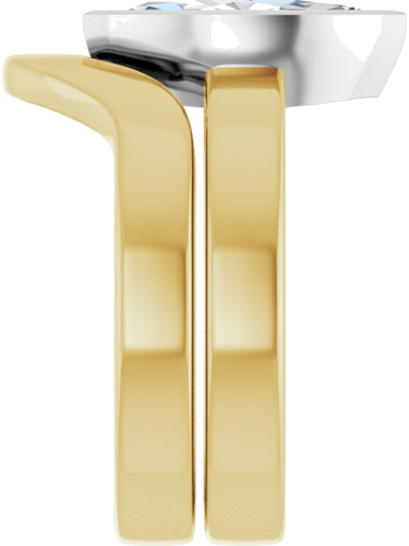 Sužadėtuvių Žiedas „Bezel-Set Solitaire“ 14k yellow/white gold Marquise 12mm x 6mm (9)