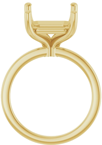 Sužadėtuvių Žiedas „Solitaire“ 10k yellow gold Emerald 13mm x 11mm (2)