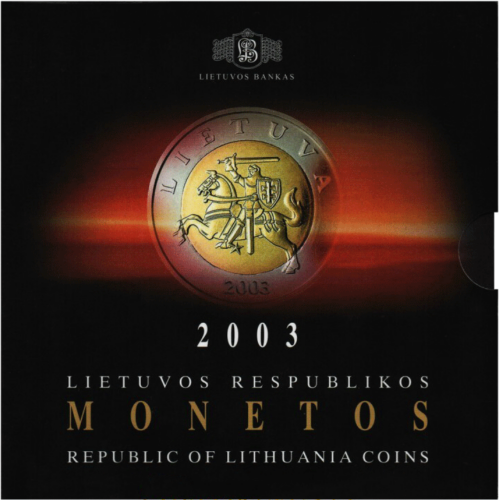 2003 Литва и нейните пари Светещ комплект монети (2)