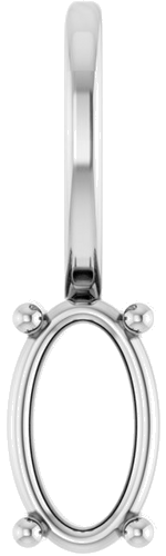 14K White 5x3 mm Oval Charm Pendant Mounting (1)