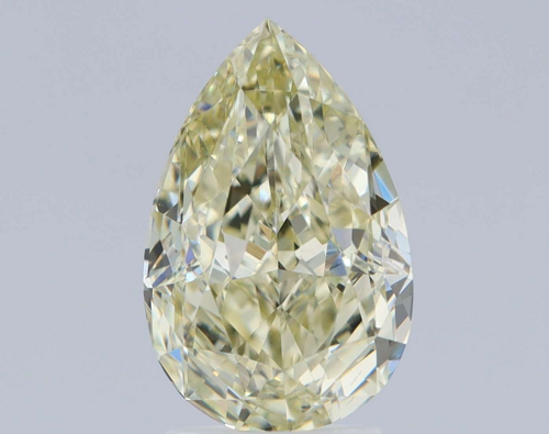 3.01 carat Fancy Light Brownish Greenish Yellow-VS1 Natūralus Pear Deimantas (1)