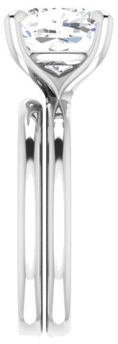 14K White  9x9 mm Cushion Solitaire Engagement Ring Mounting (9)