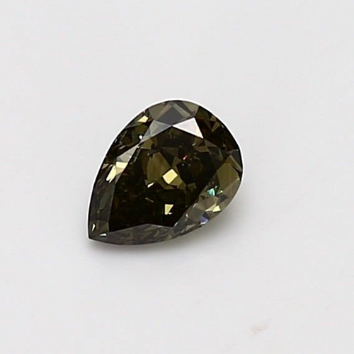 0.42 carat Fancy Dark Gray Yellowish Green-SI1 Natūralus Pear Deimantas (1)