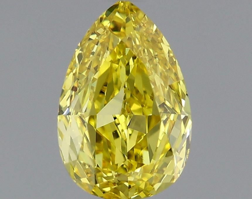 0.52 carat Fancy Vivid  Yellow-VS2 Natūralus Pear Deimantas (1)
