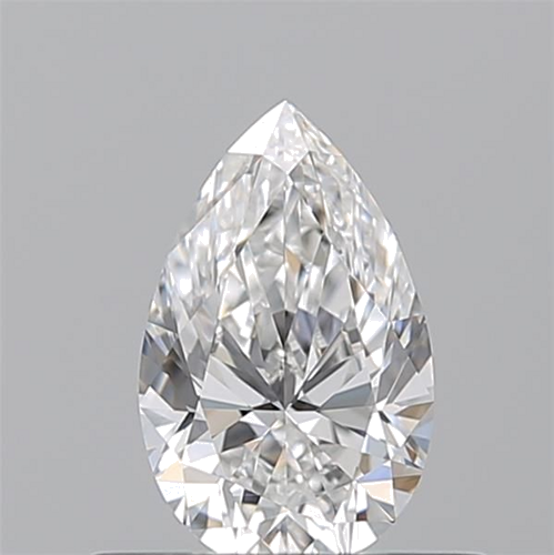 0.5 carat F-VVS2 Natūralus Pear Deimantas (1)