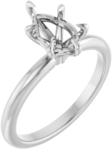 Sužadėtuvių Žiedas „Solitaire“ 14k white gold Pear 9mm x 6mm (1)