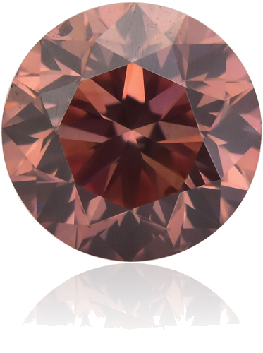 0.7 carat Fancy Deep Orangey Pink-SI1 GD cut Natūralus Round Deimantas (1)