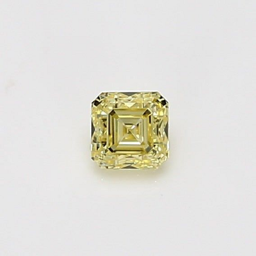0.27 carat Fancy Yellow-VVS2 Natūralus Asscher Deimantas (1)