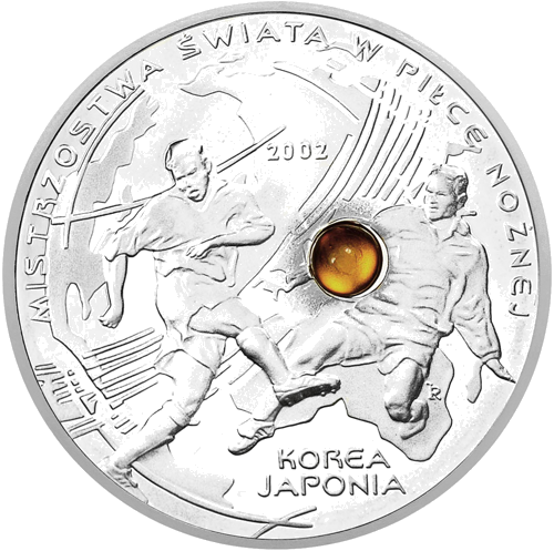 10 злотых Чемпионат мира по футболу 2002 Польша серебряная монета (1)