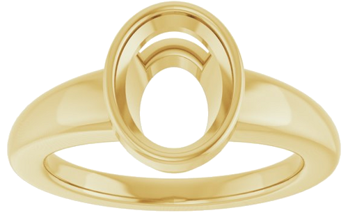 Sužadėtuvių Žiedas „Bezel-Set Solitaire“ 14k yellow gold Oval 9mm x 7mm (3)