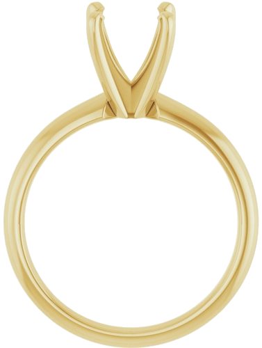 Sužadėtuvių Žiedas „Solitaire“ 14k yellow gold Round 6.6mm x 7.2mm (7)