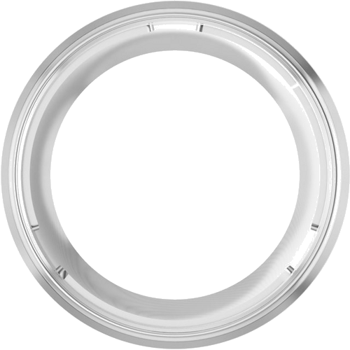 Pakabukas „Round Bezel-Set Slide“ 585 Baltojo Aukso Round 12mm (1)