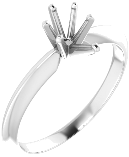 Sužadėtuvių Žiedas „Lightweight Solitaire“ 10k white gold & 14k white gold Pear 7mm x 4.5mm (1)