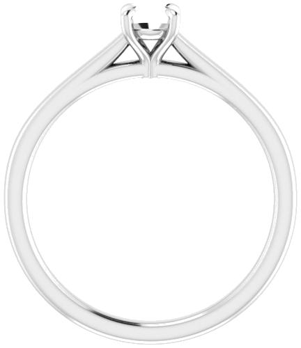 Sužadėtuvių Žiedas „Claw-Prong Solitaire“ 14k white gold Round 4.1mm (2)