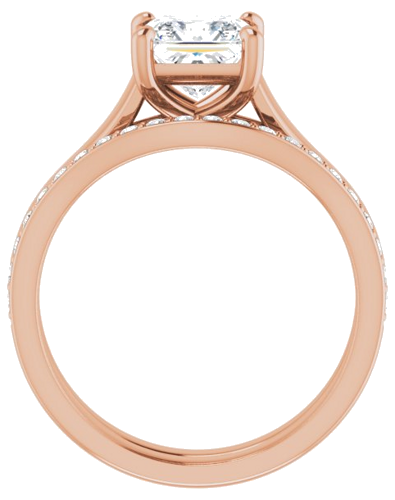 Sužadėtuvių Žiedas „Solitaire“ 585 Rožinis Aukso Square 6mm (7)