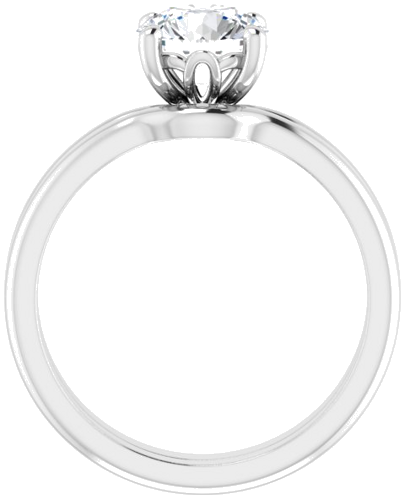 Sužadėtuvių Žiedas „Solitaire“ 417 Baltojo Aukso Round 7mm (7)