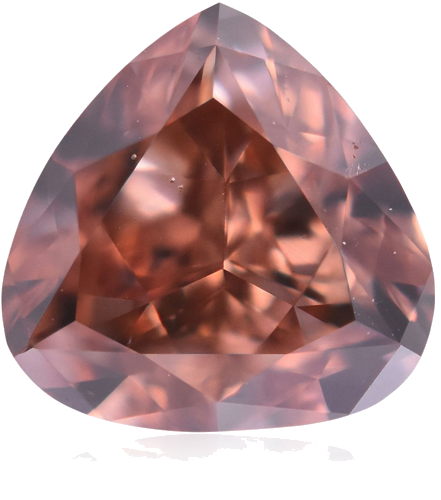 0.5 carat Fancy Deep Orangey Pink-VS1 Natūralus Heart Deimantas (1)