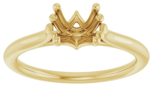 Sužadėtuvių Žiedas „Solitaire“ 14k yellow gold Round 6.5mm (3)