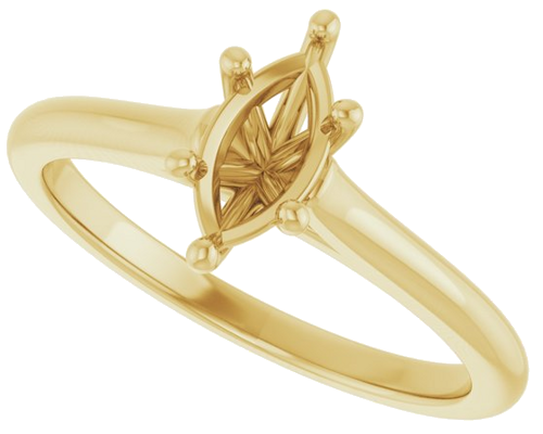 Sužadėtuvių Žiedas „Accented“ 14k yellow gold Marquise 8mm x 4mm (5)