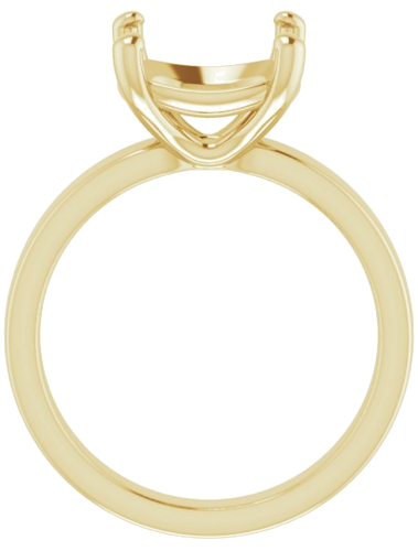 Sužadėtuvių Žiedas „Solitaire“ 14k yellow gold Cushion 10mm (2)