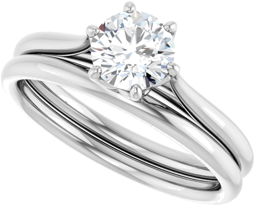 Sužadėtuvių Žiedas „Solitaire“ 950 Platinos Round 5.8mm (10)