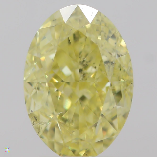 1.01 carat Fancy Intense  Yellow-SI2 Natūralus Oval Deimantas (1)