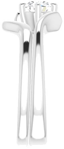 14K White  4.8 mm Round Solitaire Engagement Ring Mounting (9)