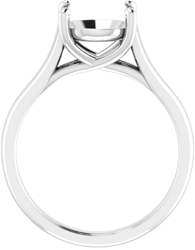 Sužadėtuvių Žiedas „Solitaire“ 14k white gold Round 8.8mm (2)