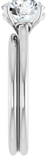Sužadėtuvių Žiedas „Solitaire“ 585 Baltojo Aukso Round 7.4mm (9)