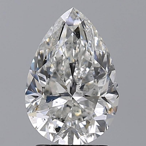 2.03 carat F-SI2 Natūralus Pear Deimantas (1)