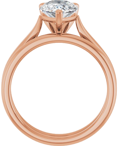 Sužadėtuvių Žiedas 14k rose gold Pear 10mm x 7mm (7)
