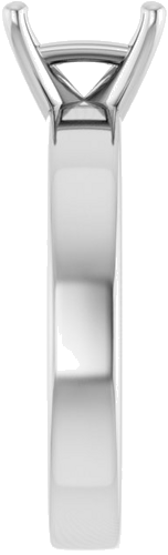 14K White 6 mm Square Solitaire Engagement Ring Mounting (4)