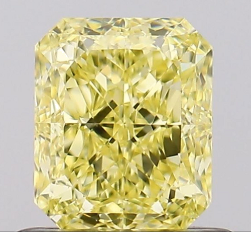 0.7 carat Fancy Intense Yellow-VS1 Natūralus Radiant Deimantas (1)
