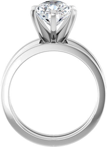 Sužadėtuvių Žiedas „Solitaire“ 14k white gold Pear 12mm x 8mm (7)