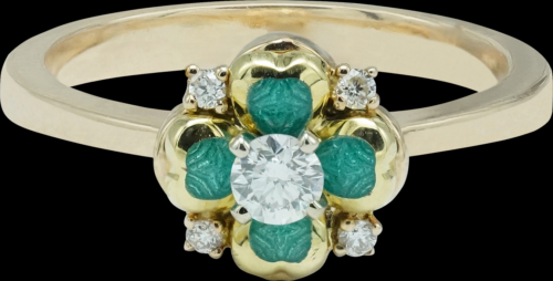 Ring with four-leaf clover ROYAL CLOVER (2)