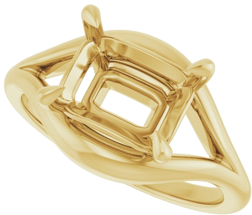 Sužadėtuvių Žiedas „Claw-Prong Solitaire“ 14k yellow gold Emerald 9mm x 7mm (5)